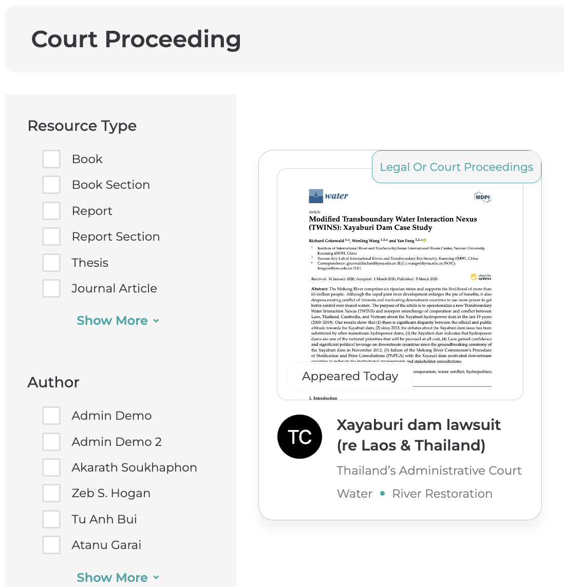 Court Proceeding MSDL Documentation
